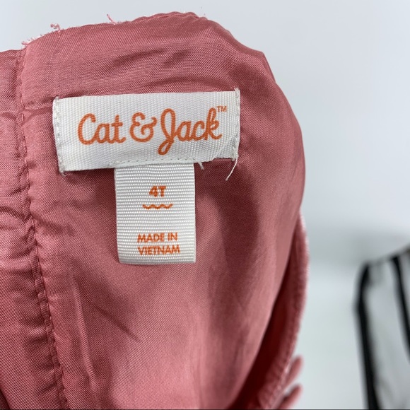 Cat & Jack mauve/pink girls' velvet dress, 4T - Picture 3 of 9